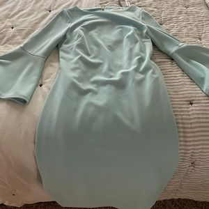 Calvin Klein baby blue dress with bell sleeves